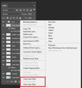 Copy Paste Layer Style photoshop